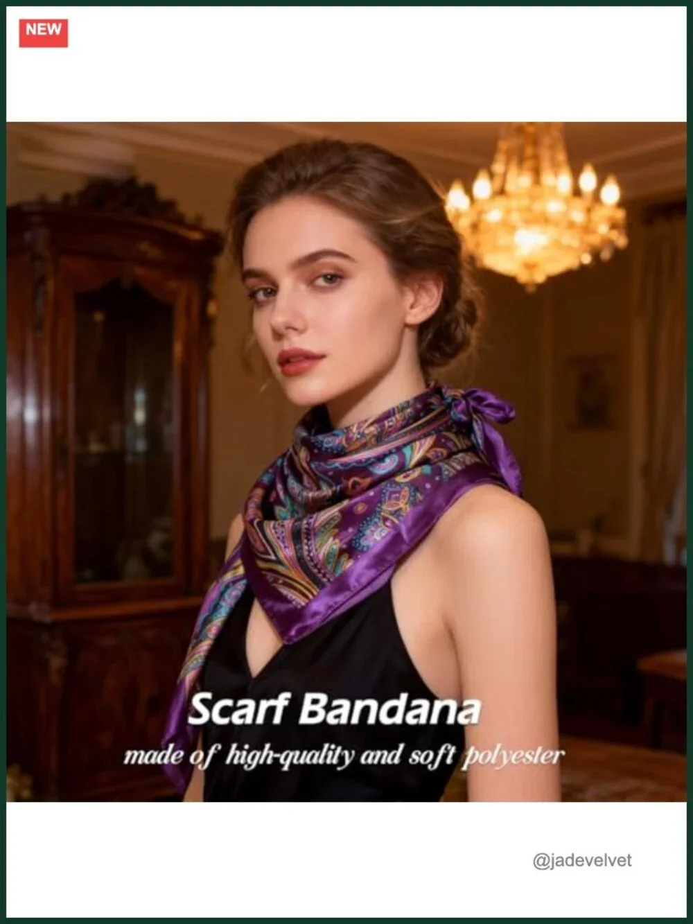 4 Pcs Satin Head Scarves for Women Large Square Silk Bandana Neck Scarf Hair
